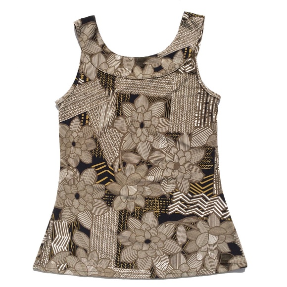 Liz & Co. Petite size PS floral tank top scoop neck polyester - Picture 2 of 6